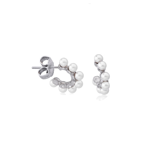 Aros de perlas MAJORICA pendientes plata perla blanca para mujer