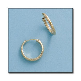 Pendientes Aros oro 18k tallados 11mm para mujer