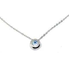 Collar de plata con circonita chaton diferentes colores
