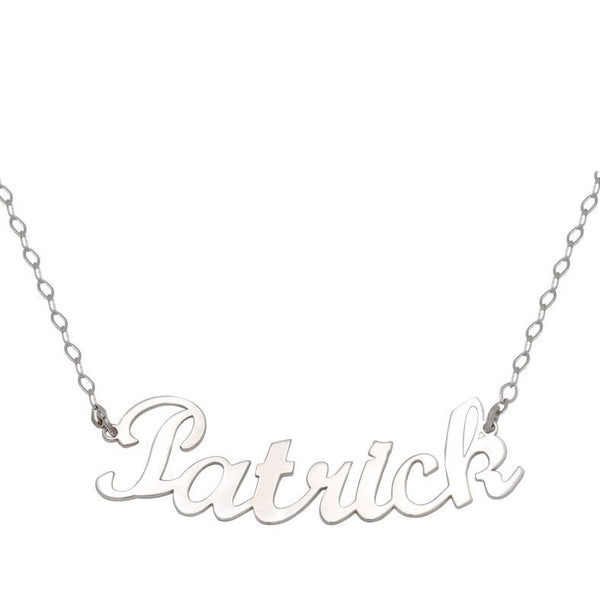 Collar con Nombre personalizable oro blanco 18k para mujer
