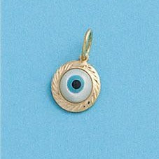 COLGANTE ORO 18KL OJO TURCO - 9MM - Joyeria Zeller