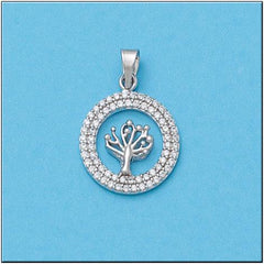 COLGANTE ORO BLANCO 18KL ARBOL DE LA VIDA - Joyeria Zeller