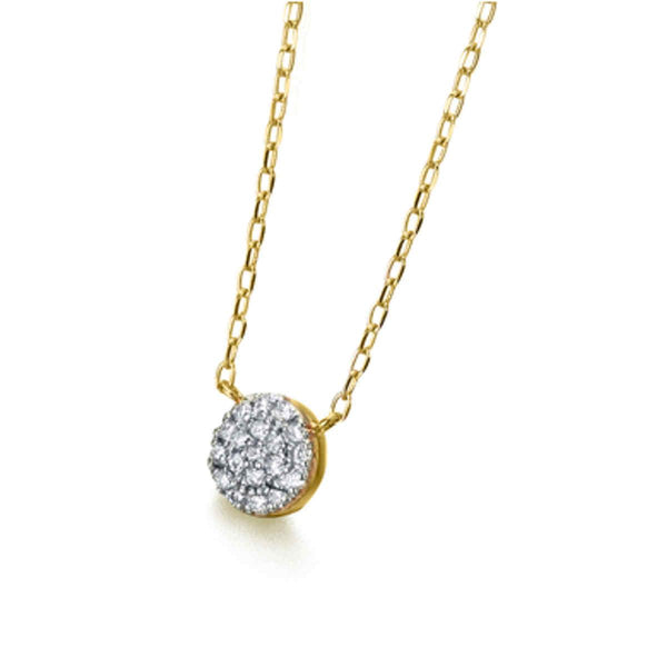 Collar de Oro 18k Lecarré con roseton de diamantes para Mujer