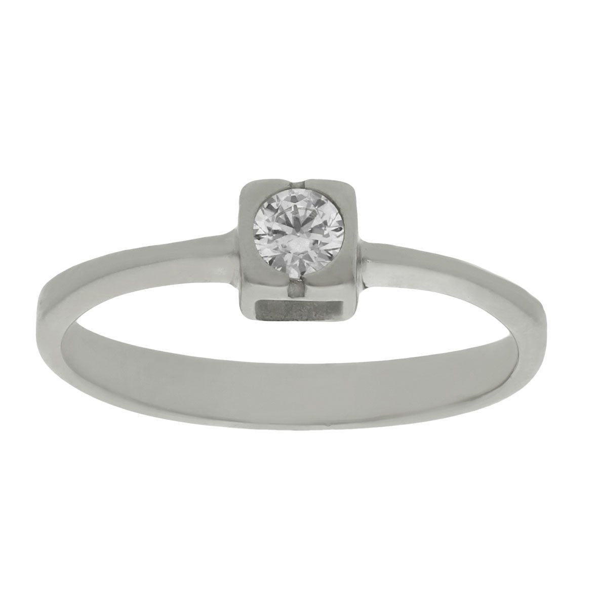 SORTIJA ORO BLANCO 18KL DIAMANTE - Joyeria Zeller