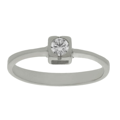 SORTIJA ORO BLANCO 18KL DIAMANTE - Joyeria Zeller