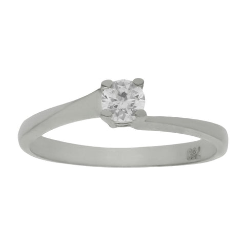 SORTIJA ORO BLANCO 18KL DIAMANTE - Joyeria Zeller