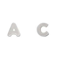 PENDIENTES INICIALES ORO BLANCO 18KL - Joyeria Zeller