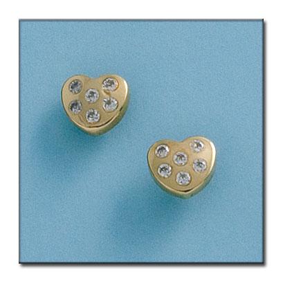 PENDIENTES EN ORO DE 18KL CORAZONES - Joyeria Zeller