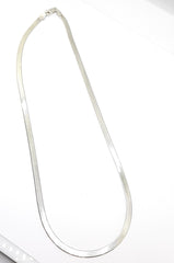 Cadena de plata plana 3mm