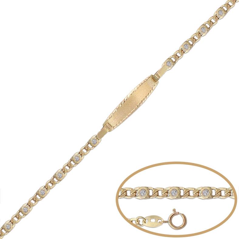 PULSERA ORO 18KL CIRCONITAS - 12CM - Joyeria Zeller