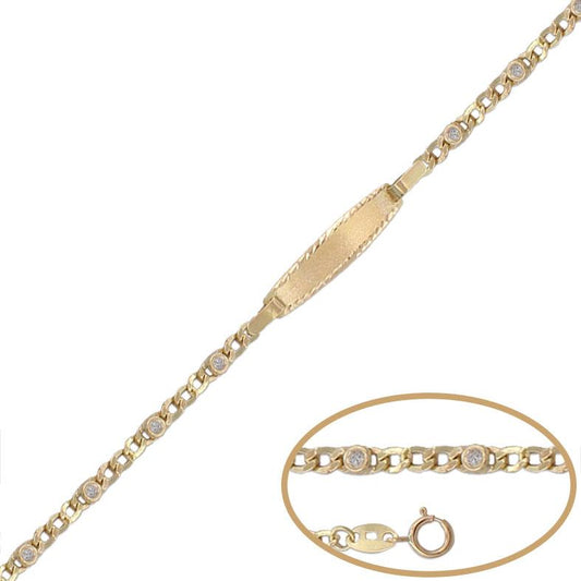 PULSERA ORO 18KL CIRCONITAS - 12CM - Joyeria Zeller