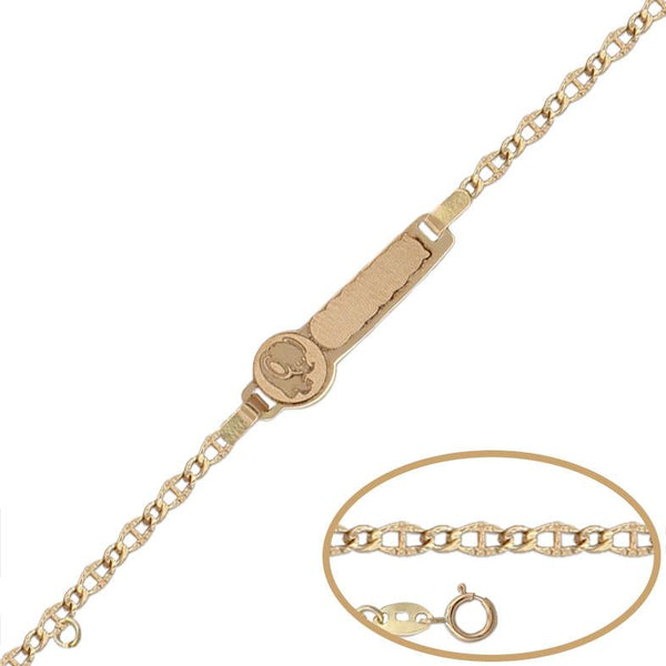 Esclava de oro 18k para bebé motivo Elefante 13cm