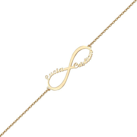 PULSERA INFINITO ORO 18KL NOMBRES - Joyeria Zeller