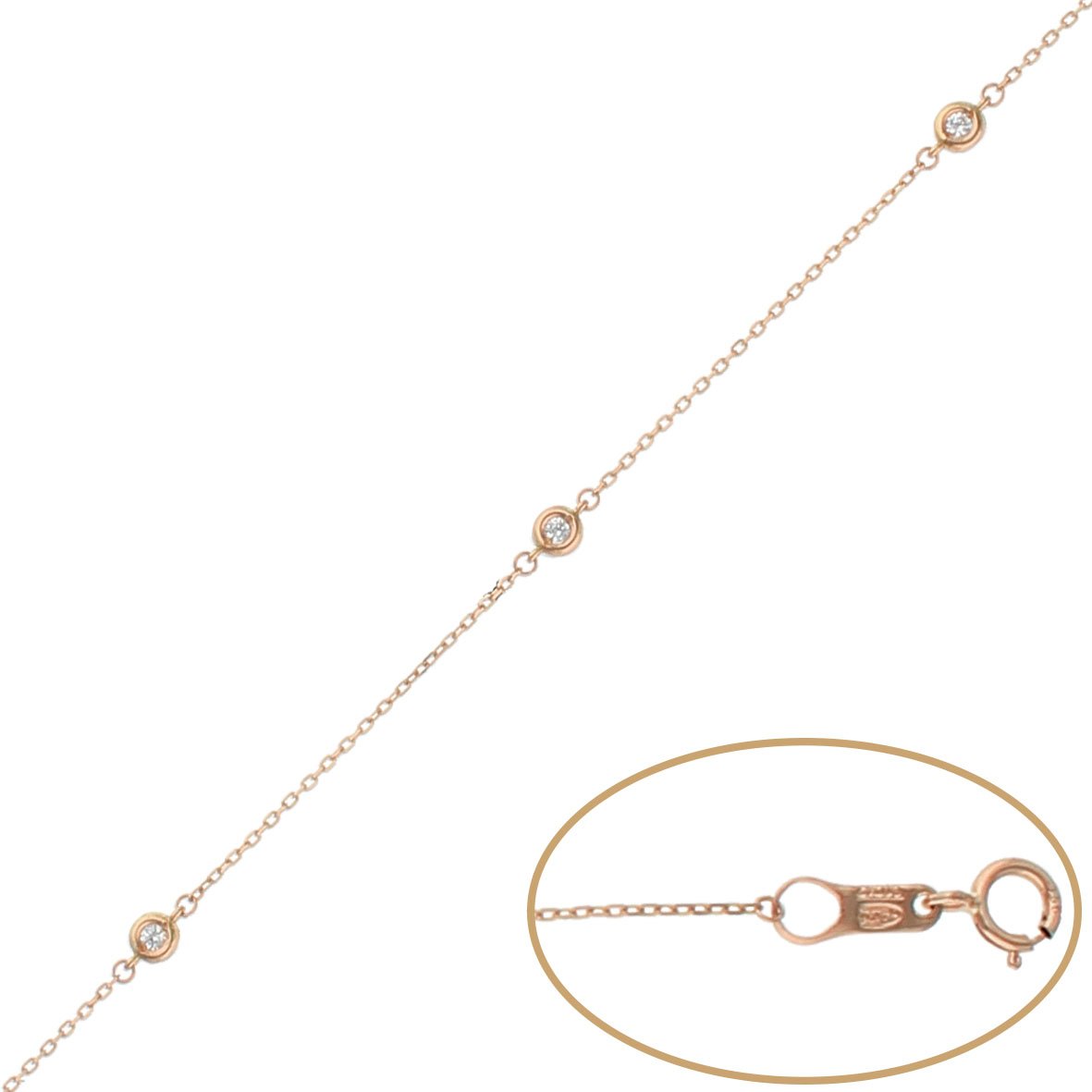 PULSERA CHATONES ORO 18KL - 3.50MM - Joyeria Zeller