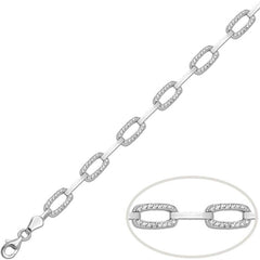 PULSERA ORO BLANCO 18KL CIRCONITAS - Joyeria Zeller