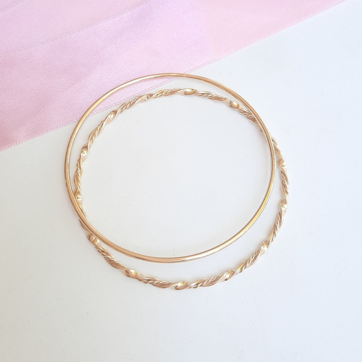 Pulsera de oro 18K Aros Mallorquines TRENZADO para mujer 55mm Comunion