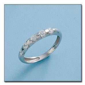 SORTIJA ORO BLANCO DE 18KL CIRCONITAS - Joyeria Zeller