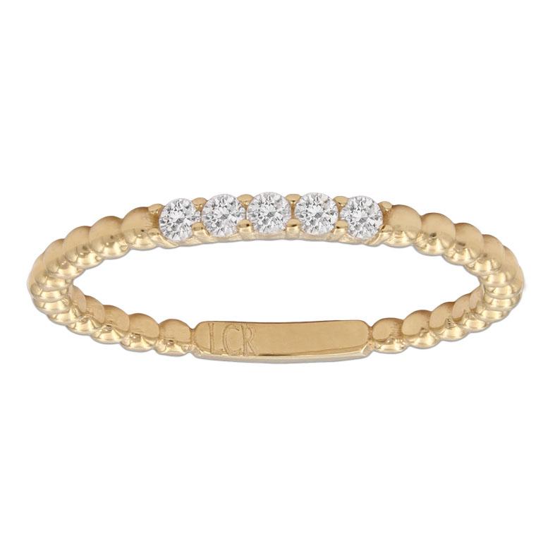 Anillo de oro 18k fino con circonitas para mujer.