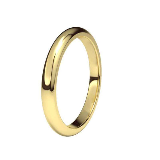 Anillo de boda oro 18k 2,5mm Lisa Media Caña