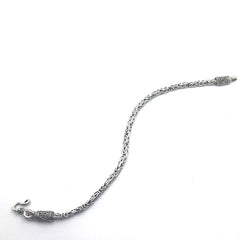 Pulsera de plata bizantina de 20 cm largo y 4 mm de ancho.