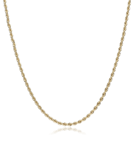 Cadena de oro 18k cordón Salomónico 2mm Macizo para Hombre