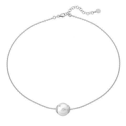 Collar Majorica Nuada de plata con perla blanca 12mm para mujer
