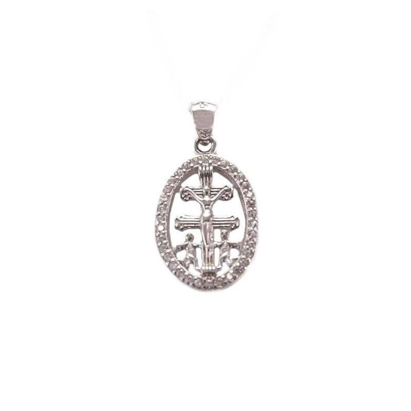 Comprar colgante de plata colgante cruz caravaca con circonitas para mujer online precios baratos, comprar colgante cruz caravaca con circonitas para mujer en Mallorca