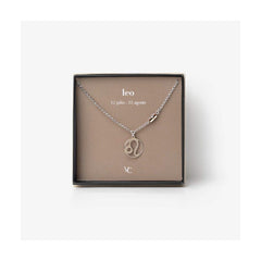 Collar Victoria Cruz de plata horoscopo LEO con topacio para mujer