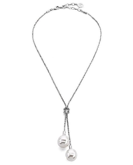 Comprar Collar MAJORICA perlas blancas barrocas plata con nudo para mujer online precios baratos, comprar Collar MAJORICA perlas blancas barrocas plata con nudo para mujer en Mallorca