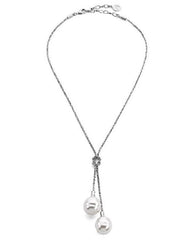 Comprar Collar MAJORICA perlas blancas barrocas plata con nudo para mujer online precios baratos, comprar Collar MAJORICA perlas blancas barrocas plata con nudo para mujer en Mallorca