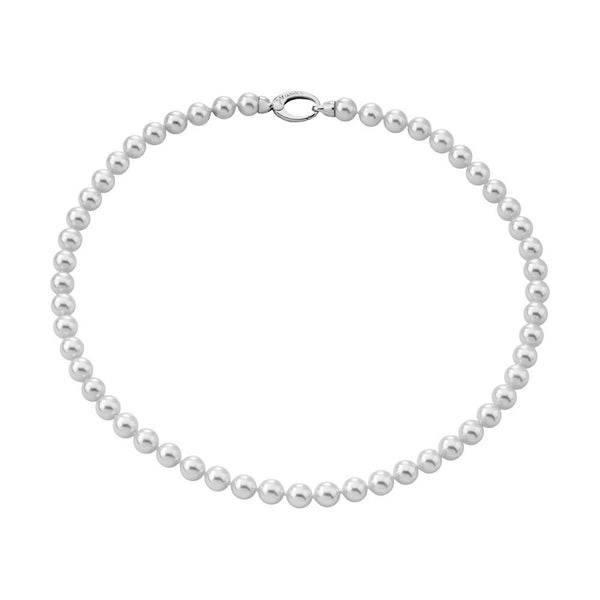 Collar MAJORICA Lyra 45cm plata y perla blanca para mujer