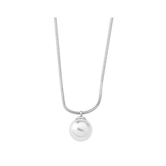 Collar de plata Majorica con colgante de perla blanca NUADA para mujer