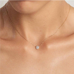 Collar de Oro 18k Lecarré con roseton de diamantes para Mujer