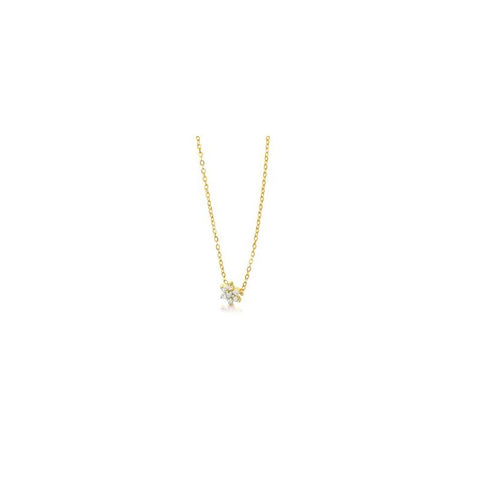 Collar de Oro 18k Lecarré con mini roseta diamantes para Mujer