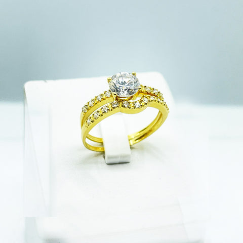 Comprar anillo de compromiso de oro y circonitas online precios baratos, comprar anillo de compromiso de oro y circonitas en Mallorca
