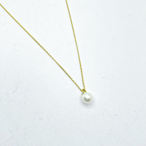 Collar de oro 18K de perla MAJORICA blanca 7mm para mujer