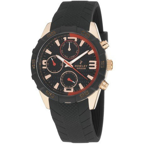 Reloj Nowley Sport Silicona Negro acero rosa para hombre