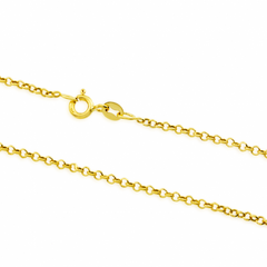 Cadena ROLO de 4mm de plata con baño de oro 18k gold filled