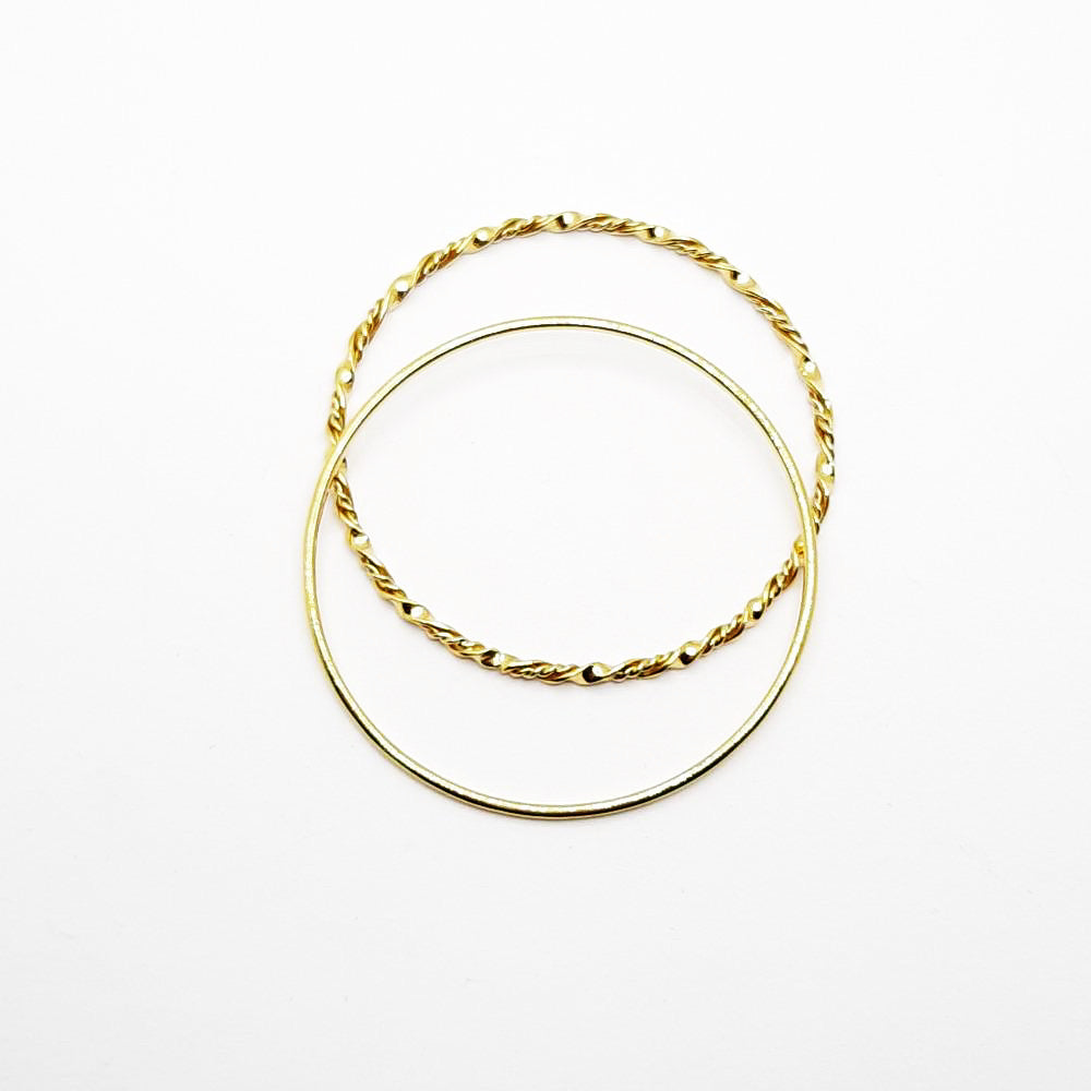 Pulsera de Oro 18k Aros Mallorquines LISO 49mm para bebé
