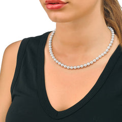 Collar MAJORICA Lyra 50cm perlas blancas plata para mujer
