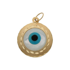 Colgante oro 18k Ojo Turco 15mm para mujer