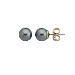 Pendientes MAJORICA PLATA dorada PERLA Gris 5mm