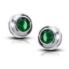 Pendientes de plata rodiada CHATON con circonita de diferentes colores - Joyeria Zeller