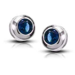 Pendientes de plata rodiada CHATON con circonita de diferentes colores - Joyeria Zeller