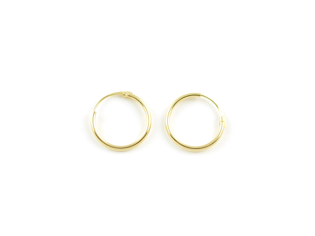 Pendientes bebe o niña oro 18k aro liso