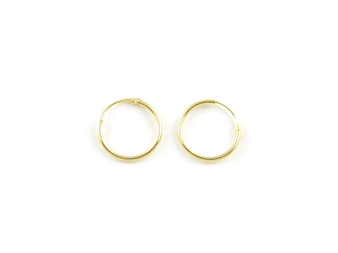 Pendientes bebe o niña oro 18k aro liso