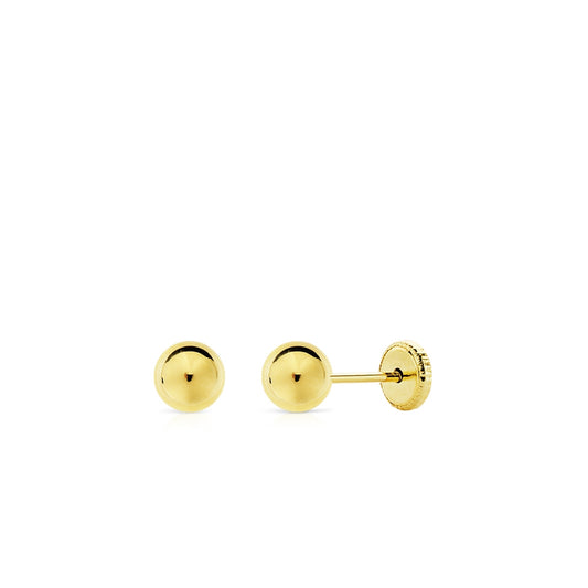 Comprar Pendientes de oro 18k bola 5mm para niña online precios baratos, comprar Pendientes de oro 18k bola 5mm para niña en Mallorca