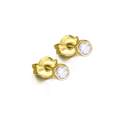 Pendientes de oro 18K Lecarré con diamantes para mujer