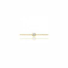 Pulsera de oro 18k con Circonitas en Chatón para mujer