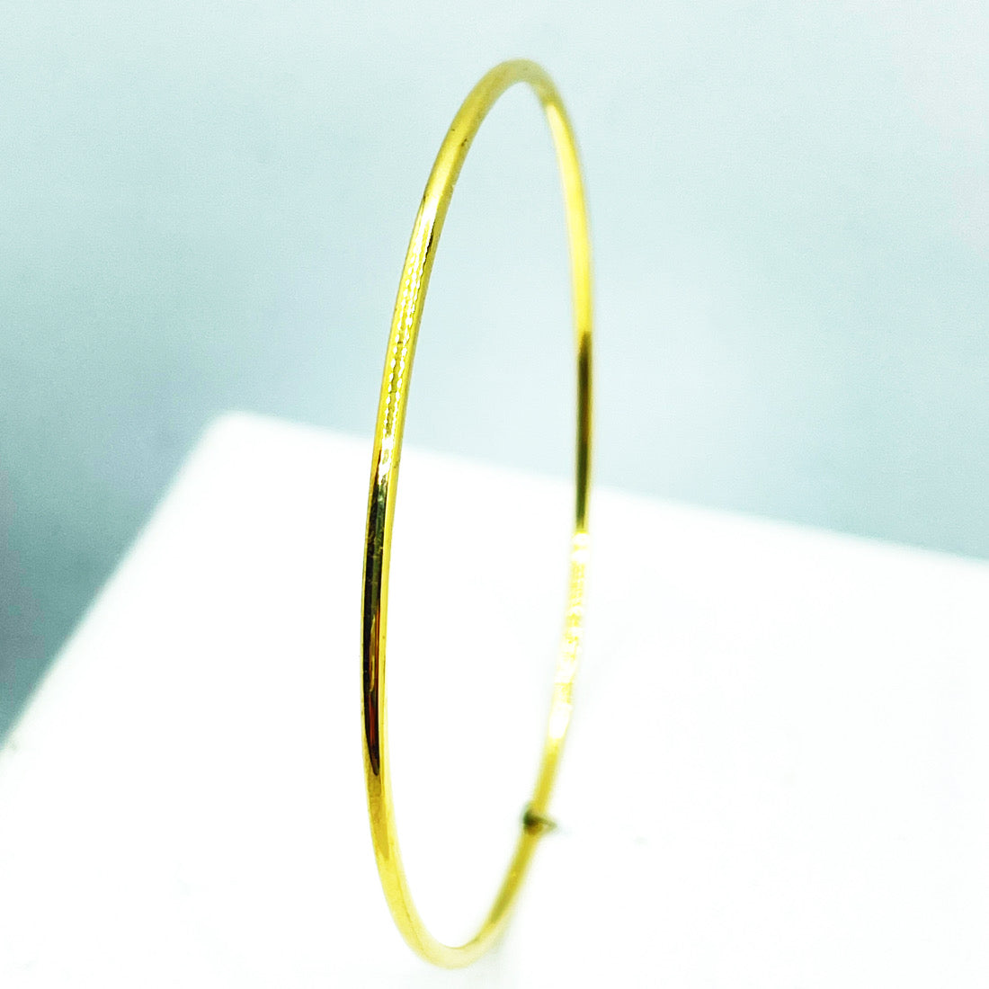 Pulsera de Oro 18k Aros Mallorquines LISO para Mujer 49mm Bebe